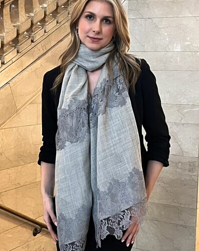 Tan Suede Designer Wrap with Embroidered Belt and High Collar by Maneesha Ruia